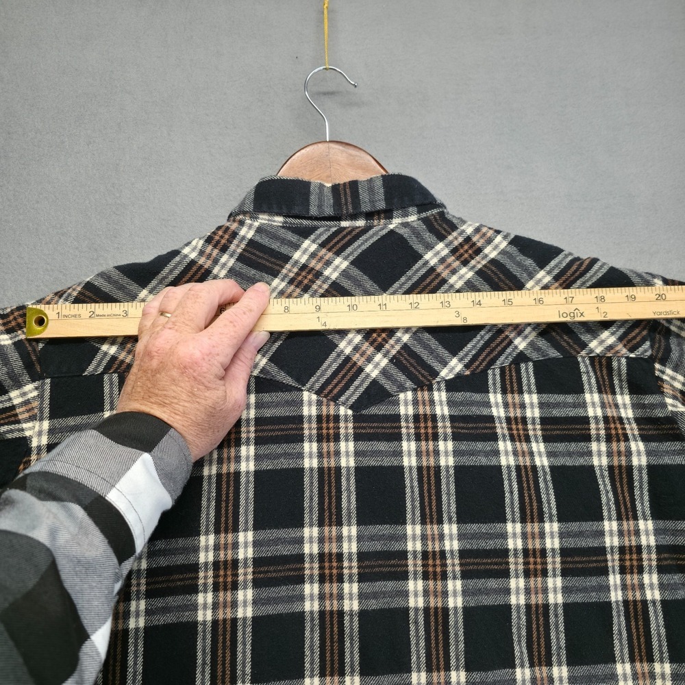 Ely Cattleman Men's Plaid Pearl Snap Western Flannel Size XL - Picture 7 of 8